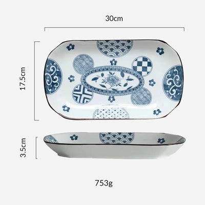 Table Matters - Patchwork - 12 inch Rectangular Plate
