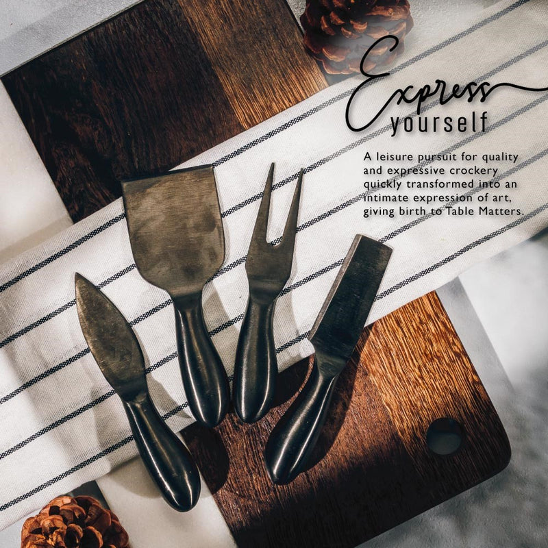 Table Matters - Bundle Deal - SCANDI Cheese Board + Cheese Knife Set - Set of 5