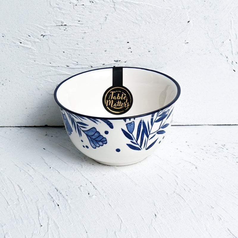 Table Matters - Rosemary Blue - Hand Painted 4.5 inch Rice Bowl