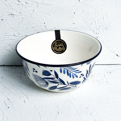 Table Matters - Rosemary Blue - Hand Painted 6 inch Soup Bowl