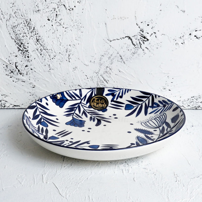 Rosemary Blue - Hand Painted 9 inch Coupe Plate - Table Matters