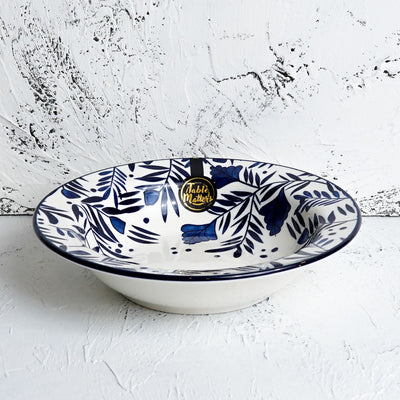 Rosemary Blue - Hand Painted 9 inch Pasta Plate - Table Matters