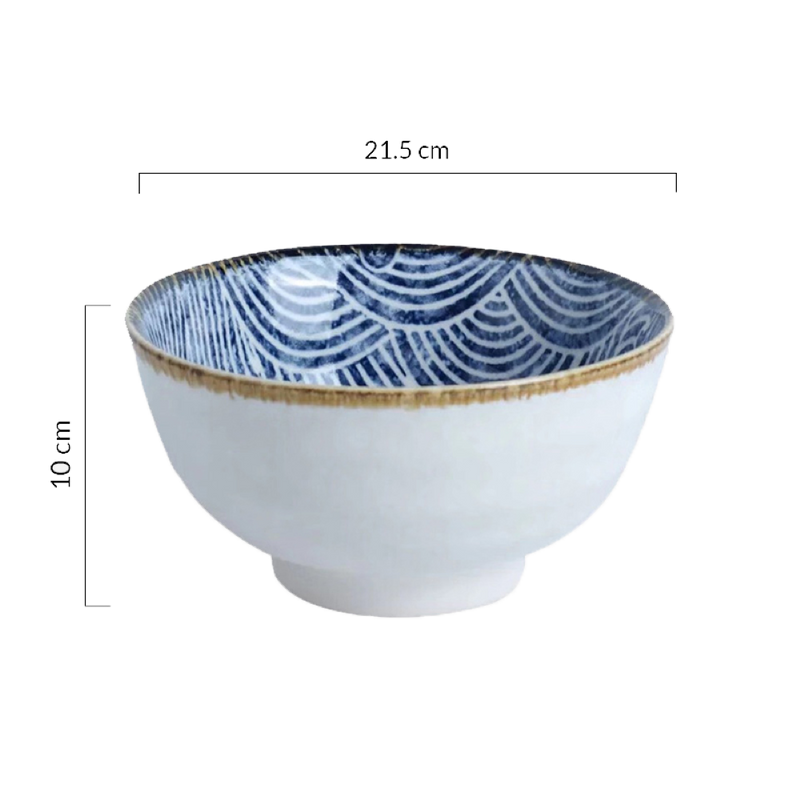 Table Matters - Ripple - 4.5 inch Rice Bowl / 6 inch Soup Bowl / 8 inch Big Serving Bowl