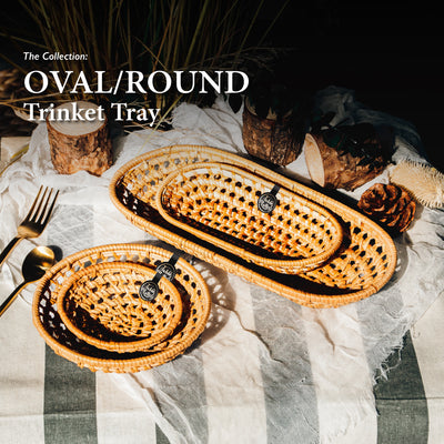 Table Matters - Oval Rattan Trinket Tray (Small)