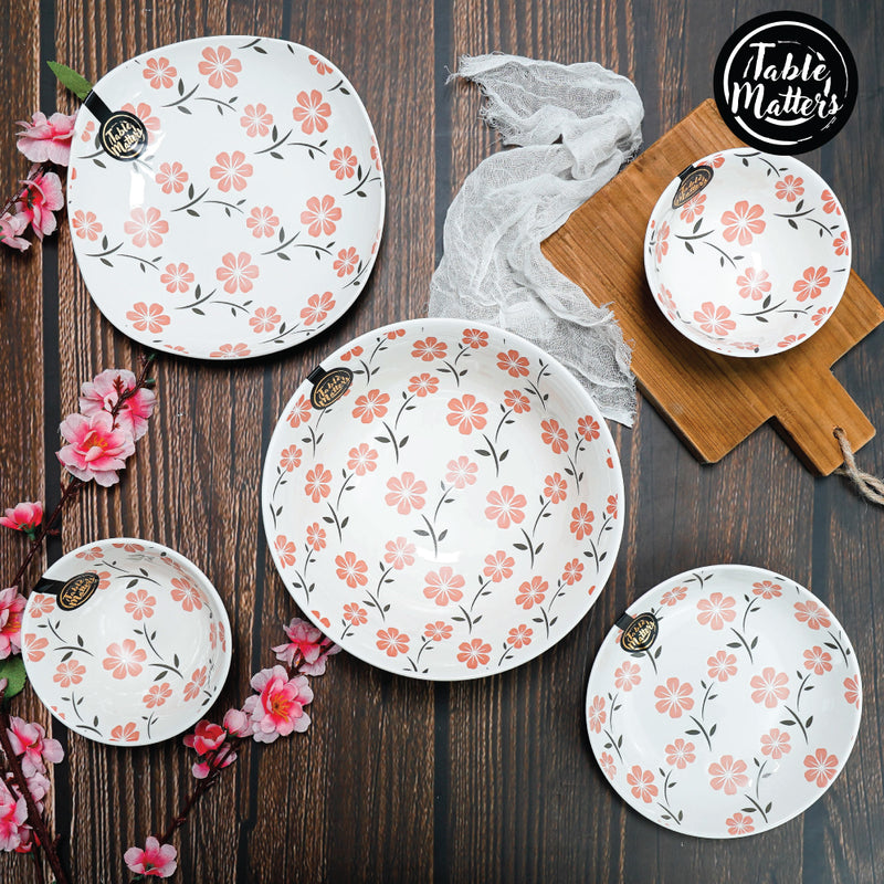 Table Matters - Sakura Pink - Hand Painted 8 inch Square Plate