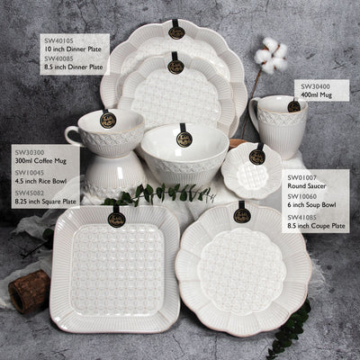 Table Matters - Shippo White - 6.25 inch Dessert Plate