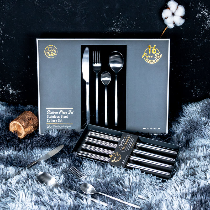 Table Matters - Bundle Deal - Cubic Stainless Steel Cutlery 20PCS Set