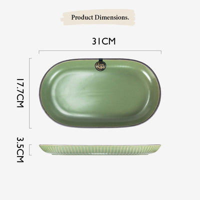 Table Matters - Tove Olive  - 12 inch Oval Shaped Plate