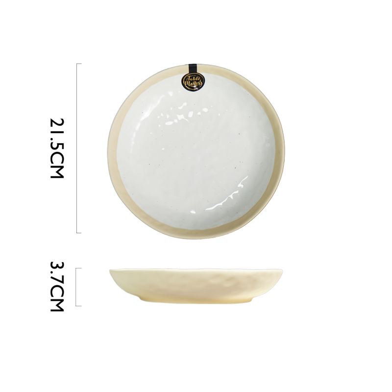Table Matters - Tsuchi White - 8 inch Coupe Plate