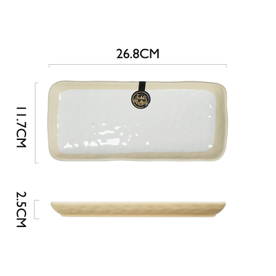 Table Matters - Tsuchi White - 11 inch Sushi Plate