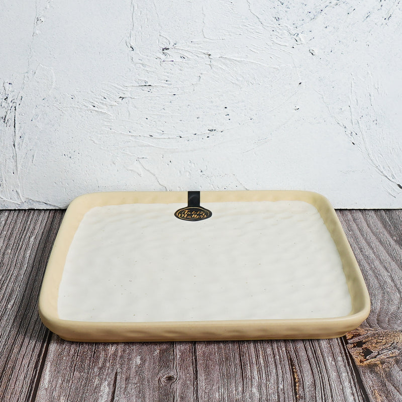 Table Matters - Tsuchi White - 8 inch Square Plate