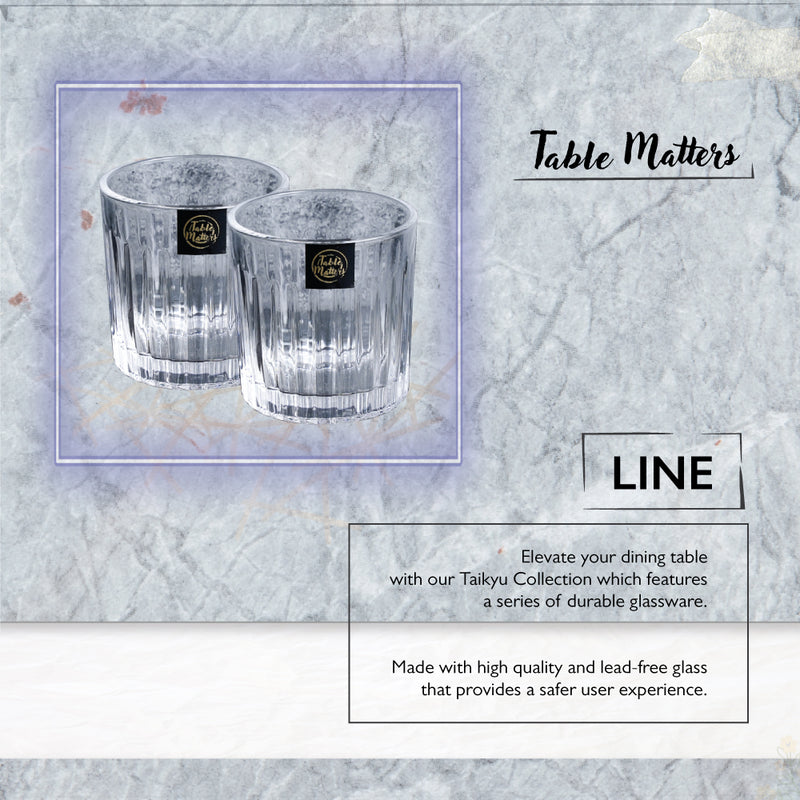 Table Matters - Bundle Deal - Taikyu 310ml Whiskey Glass and Marble Coaster 8PCS Drinking Set