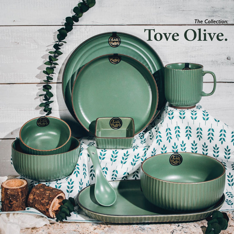 Table Matters - Tove Olive  - 8 inch Coupe Plate