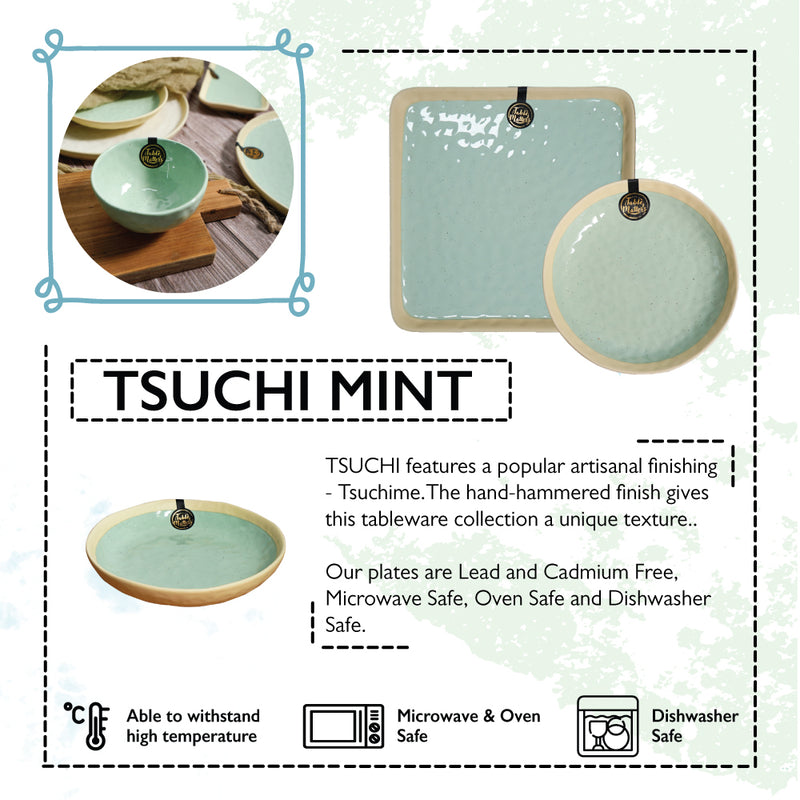 Table Matters - Tsuchi Mint - 10.5 inch Square Plate