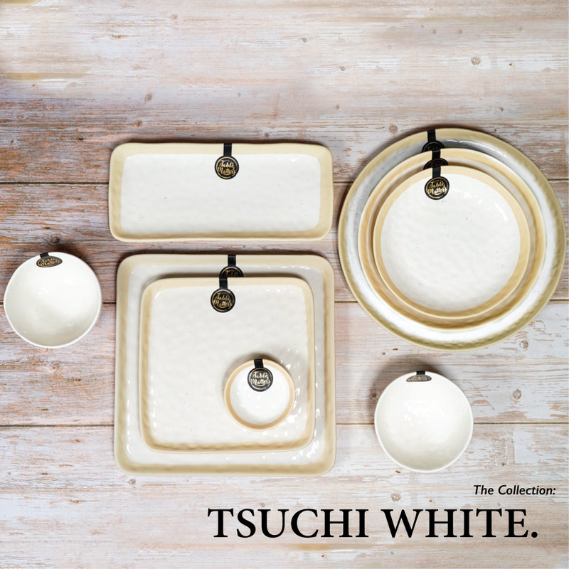 Table Matters - Tsuchi White - 10.5 inch Square Plate