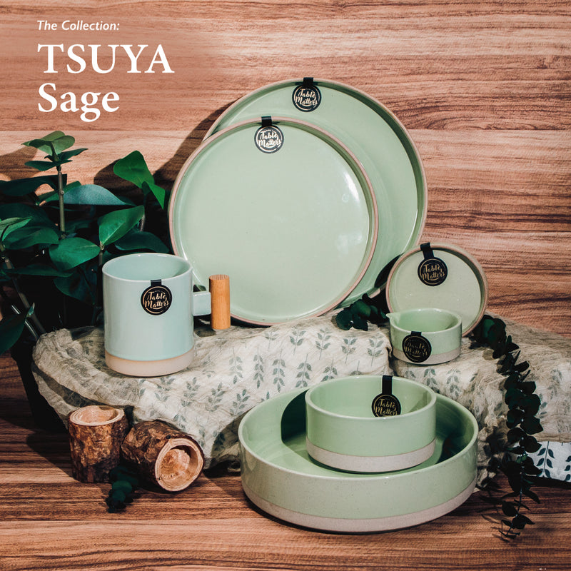 Table Matters - Tsuya Sage - 8.2 inch Rice Plate