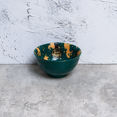 Table Matters - Unicorn Green - Hand Painted 4.5 inch Threaded Bowl