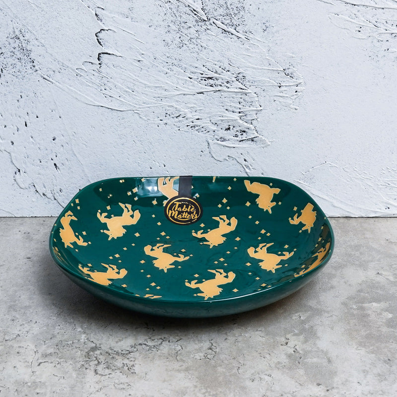 Table Matters - Unicorn Green - Hand Painted 8 inch Square Plate