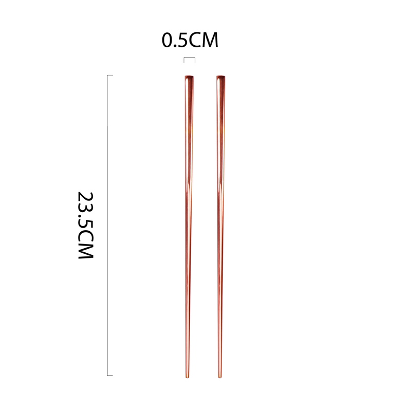 Table Matters - Waltz Stainless Steel Chopstick Set of 4 (Rose Gold)