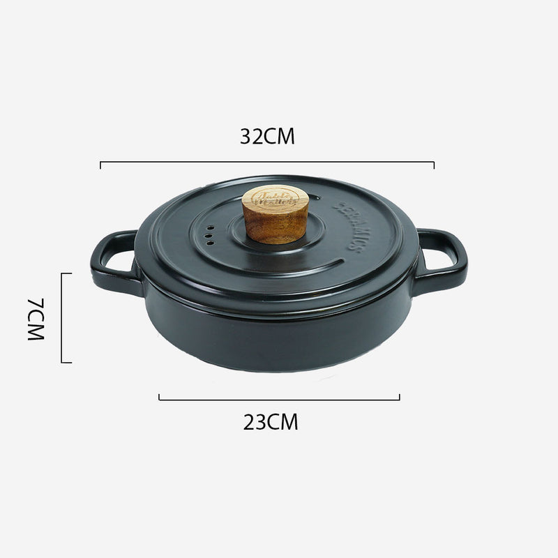 Table Matters - Vintage 2L Ceramic Cook Pot (Pastel Black)