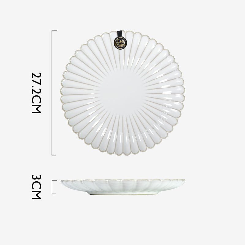 Table Matters - White Scallop - 10.5 inch Dinner Plate