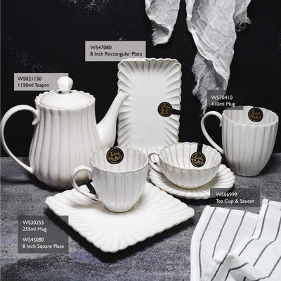Table Matters - White Scallop - 410ml Mug